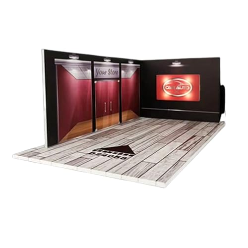 Parking Garage Scene Model – 1/24 Scale Diecast LED Miniature Garage, Realistic Car Storage Display, Interactive Collectible Model Scene, Sturdy Decorative Accessory | Bedroom Living Room Office Shelf