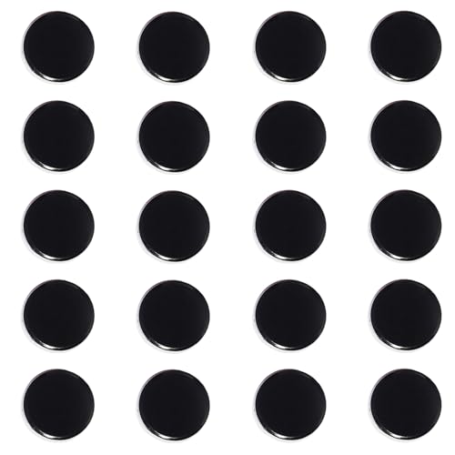 PYJLBX Imanes Nevera, 20 Piezas Potentes para Pizarra Magnética, Pequeños y Redondos, para Nevera, Oficina, Escuela (Negro)