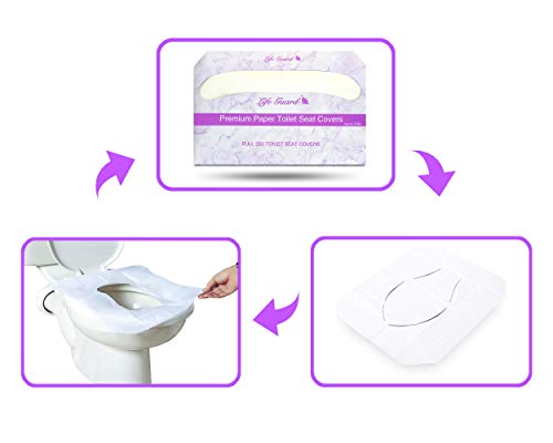 Toilet Seat Covers Disposable – Toilet Seat Covers made with Premium Large White Biodegradable materials. Fits Half-Fold Toilet Seat Cover Dispensers (4 Packs) - Thumbnail 4