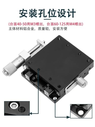 Plataforma de desplazamiento eje XY manual de alta precisión 3