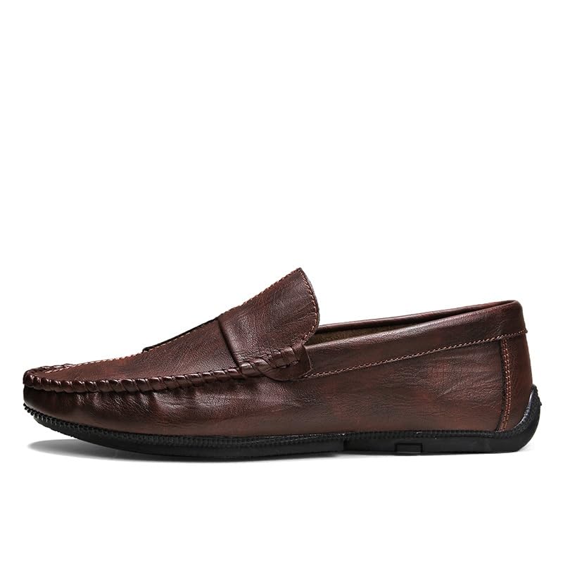 Loafers for Men Round Toe PU Leather Loafer Shoes Comfortable Anti-Slip Slip Resistant Classic Outdoor Slip-on2