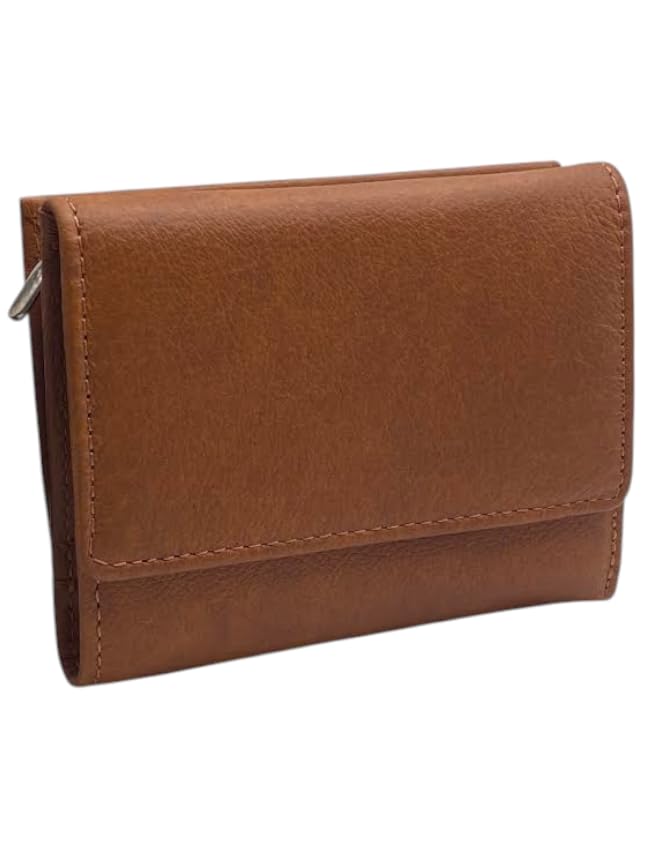 Portefeuille en cuir véritable 12 cm x 9.5cm avec RFID