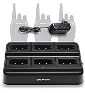 BAOFENG BF-888S Cargador de seis vías Base de cargador de unidad múltiple para BF-888S H-777 BF-88ST Walkie Talkie a...