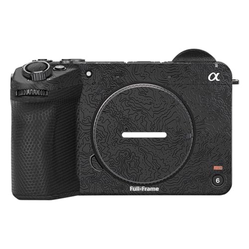 Mebont カメラアクセサリー ステッカー Sony FX2B カメラに適合する保護装飾ステッカーで、耐擦傷性、耐摩耗性を備えたカメラスキン保護フィルム、迷彩(等高線黒)