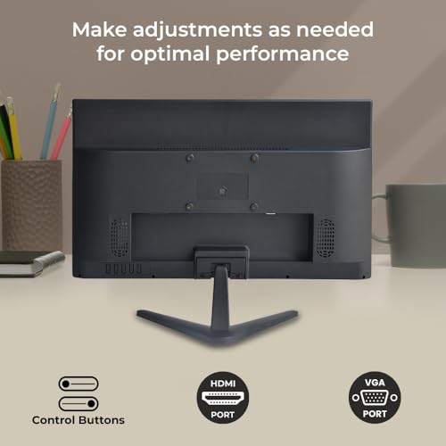 Image of EVM 19 Inch (48.26 Cm) Grand Series LED Monitor | HD+ 1440x900* | HDMI & VGA Ports | 5ms Response Time | Slim Design & Wall Mountable | Black | 1 Year Warranty (EVM-195-Grand-LED)