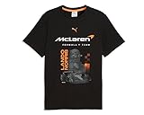 PUMA McLaren F1 Camiseta Hombre Lando Norris con gráfica del Coche y número 4 - Negro - Talla: L
