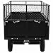 Benicabaly Versatile Tipping Trailer for Lawn Mower, for Easy Transport of Garden Supplies, Sturdy Steel Design, Black