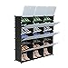 Meuble à Chaussures Portable 21 Cube, 42 Paires, Chaque Casier 30x40x30cm, pour Chaussures, Bottes, Pantoufles (Noir et Blanc)