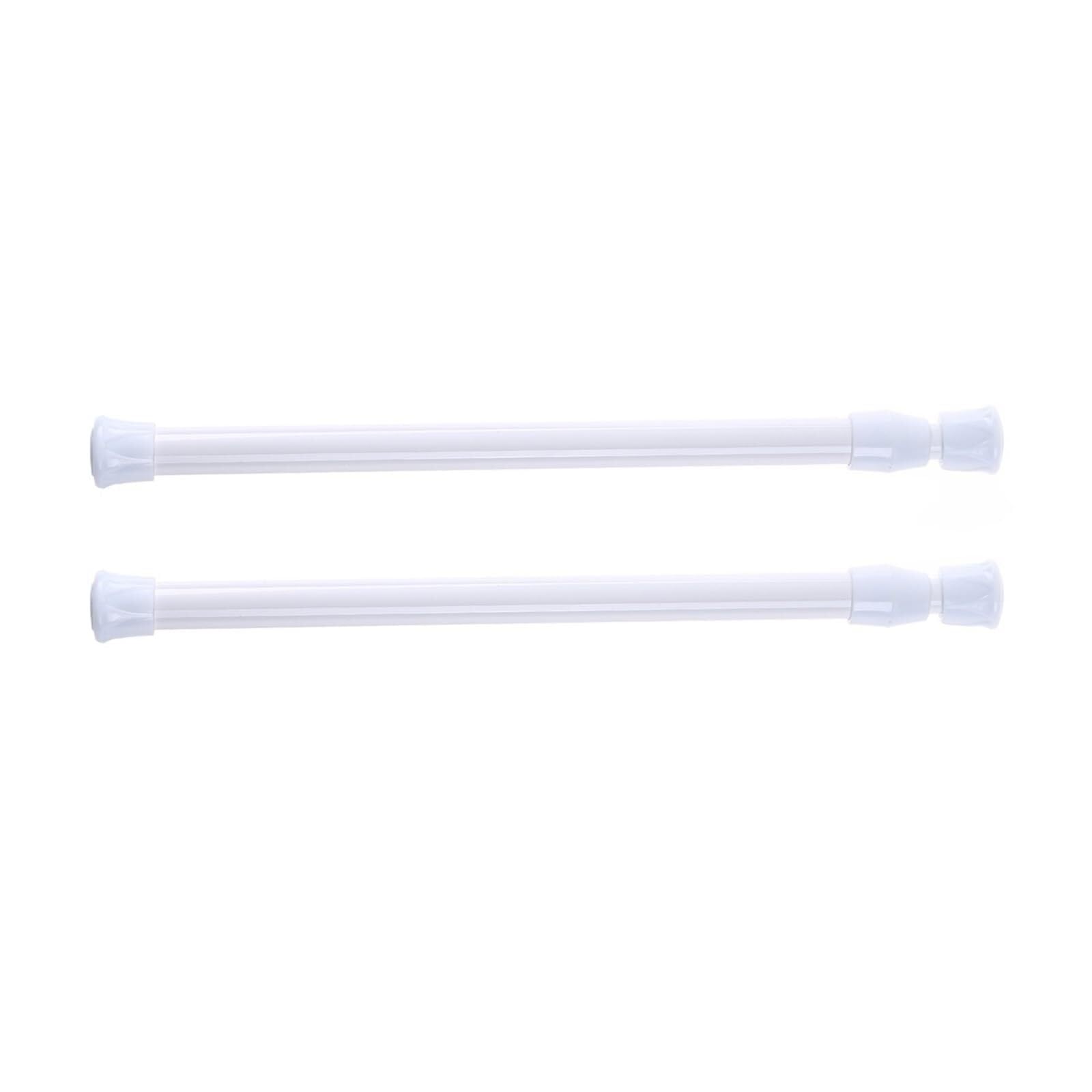 Tension Rod Clothes Pole Tension Rod Spring Curtain Rods Expandable Loaded Tensions Short(White 30-50cm)