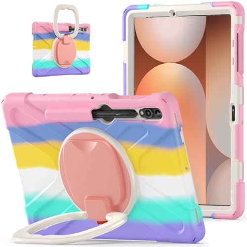 Étui de protection Samsung Tab S8+ rose avec bandoulière pour voyage