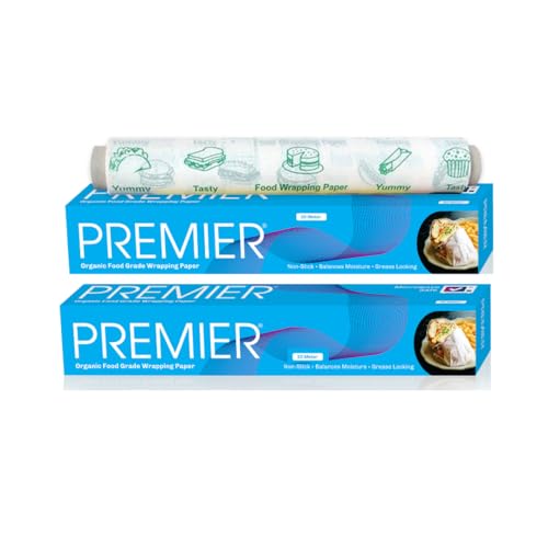Image of Premier Tissues Food Wrapping Paper - 20 Meters | Safe, Hygienic, and Greaseproof Food Grade Paper for Wrapping Sandwiches, Snacks, and Baked Goods | Ideal for Home, Cafes, and Restaurants