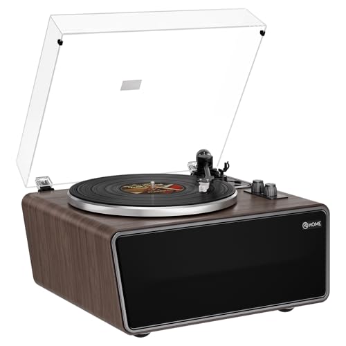 All in One Vinyl Record Player,Bluetooth Turntable Built in 4