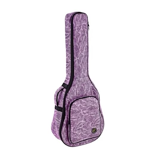 Ortega Guitars Jean Guitar Gigbag - 4/4 Klassische Gitarren Tasche - Höhe 105 cm - Breite 39 cm - Mit Schultergurten - Baumwolle / Leinen, Lila (OGBCL-PUJ)
