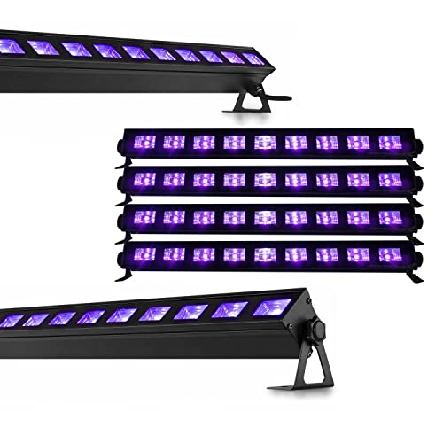 Ibiza light - Led-UVBar PACK DE 4 BARRES A LED UV 9 x 3W JEUX DE LUMIÈRE PA DJ LED MIX BAR CLUB DISCOTHÈQUE SOIRÉE FLUO ANNIVERSAIRE MARIAGE FÊTE
