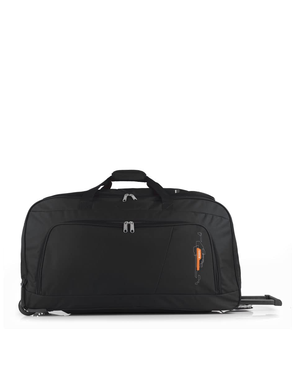 Gabol - Bolso de Viaje Grande con Ruedas Week Eco 73x38x34cm y Capacidad 94L - Interior Forrado con Compartimentos - con Asa de Mano - Diseño Español en Poliéster Reciclado RPET - Negro