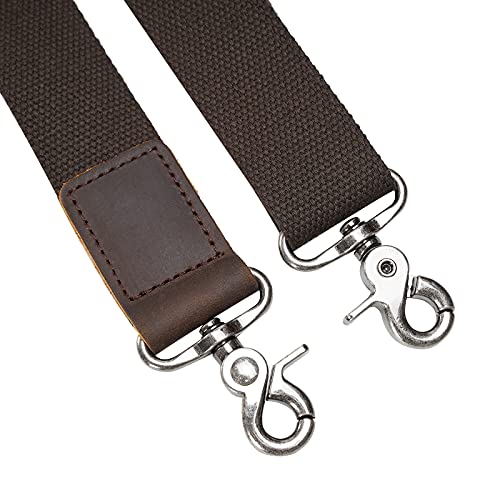 Polare 23” Waterproof Travel Duffel Bag Waxed Canvas Cowhide Leather Trim Luggage Weekender Overnight Carry on Bag Brown