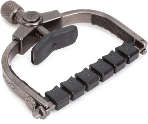 Paige Clik PC-12-ETI ギターカポ 片手で簡単に調整でき、クイックリリースボタン付き、米国製 (6弦幅)