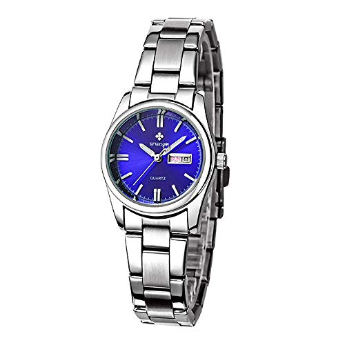 WWOOR 8804 Fashion Women's Watches Blue Quartz Stainless Steel Watch