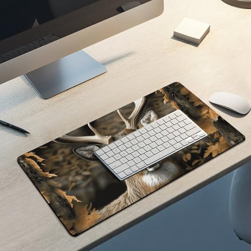 Tapete de escritorio Camouflage Deer grande con base antideslizante miniatura 5
