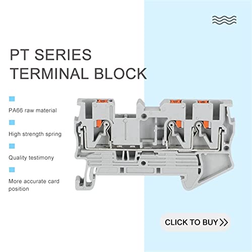 Conector eléctrico de carril DIN PT 2,5-TW azul con sistema de inserción push-in 8