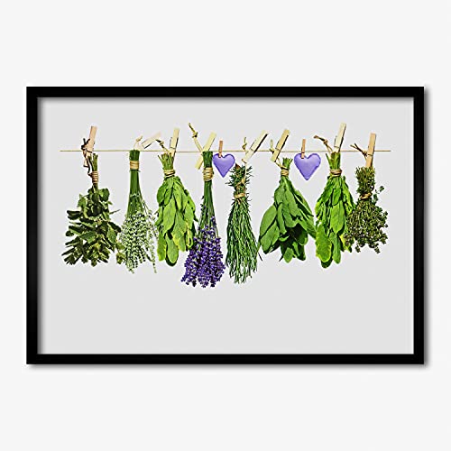 Cadre photo 70x50 cm Tulup en bois MDF avec affiche de peinture moderne nature