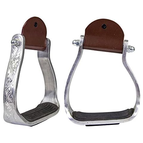 Tahoe Tack Angled Engraved Knee Relief Western Show Stirrups Cover