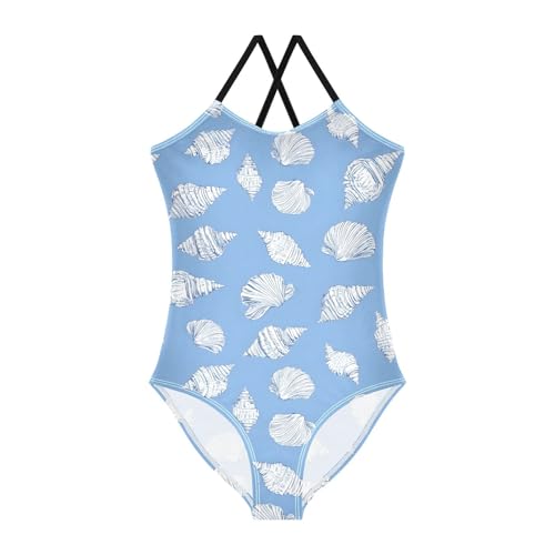 Conch Girls One Piece Swimsuits Quick Dry Beach Swimwear Bathing Suit