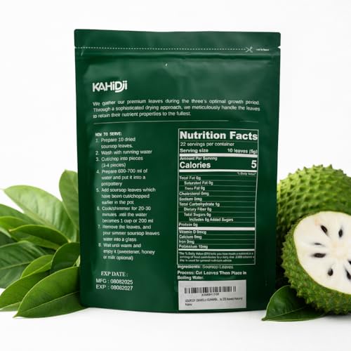 Premium SOURSOP GRAVIOLA/GUANABANA 100% Pure Dried Leaves for Tea – 120g (250-300 Leaves)