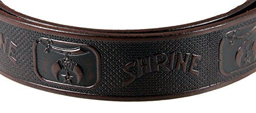 1010003 Genuine Leather Brown Shrine Crescent and Scimitar Belt Sizes 32-603