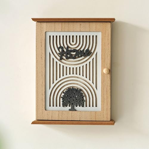 Support mural en bois d'ingénierie robuste au fini rétro chic