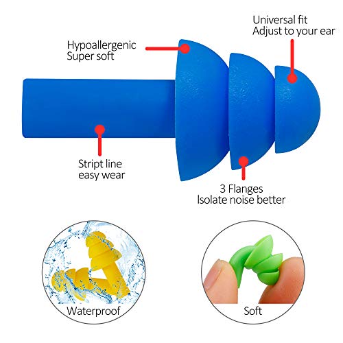 Oordopjes voor Slapen Oordopjes Herbruikbare Zachte Ruisonderdrukking voor Volwassenen Kinderen Slapen Zwemmen Studie… - Image 3
