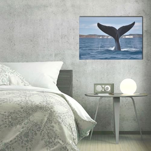 Impression sur toile queue de baleine en haute définition artistique