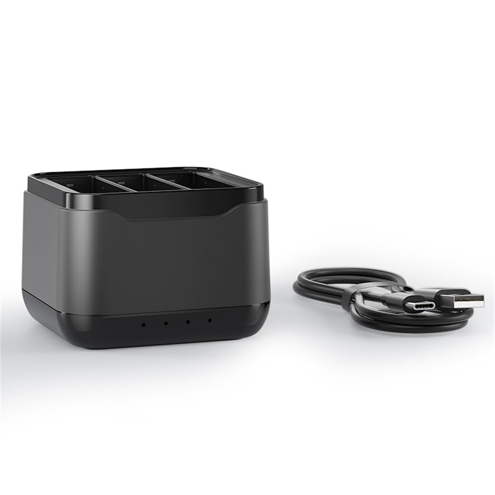 Battery Fast Charger Hub for Insta360 Ace Pro/Ace,3 Channel Batteries Charging Station for Action Camera Quick Charge Accessories,Can Storage 3 SD Card (Battery Not Included)