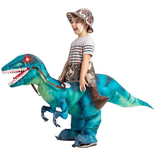 GOOSH inflatable dinosaur costume for kids boys girls Halloween funny blow up suit