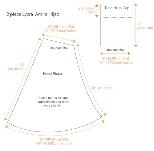 Amira Hijab 2 piece Elastane-Spandex Head Scarf with Underscarf Cap for Women4