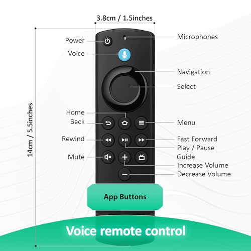 Image of Voice Firestick Remote Control Fit for All Fire Series Smart TVs Cube /Stick /Stick Lite, TV Stick 4K /4K Max, Smart TV 3rd Gen and Fit for TCL, Hisense Smart TV