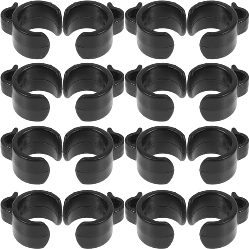 YARNOW Clips Organizadores para Cables de Micrófono 20 Piezas Abrazaderas Plásticas para Soporte de 20 MM Clips para Gestionar Cables de Audio en Escenario y Grabación