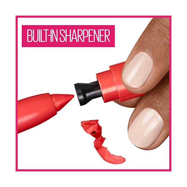 Maybelline Super Stay Ink Crayon Lipstick Makeup, Precision Tip Matte Lip Crayon with Built-in Sharpener, Longwear Up To 8Hrs, Make It Happen, Berry Red, 1 Count