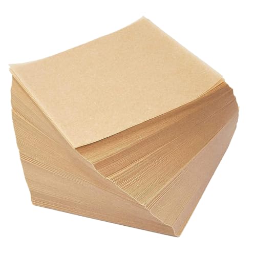 KICHOUSE 500pcs Meat Pie Paper Sheets Hamburger Wrapping Paper for Baking for Food Separation