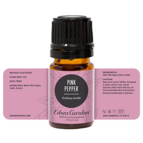 Edens Garden Pink Pepper Essential Oil, 100% Pure Therapeutic Grade (Undiluted Natural/Homeopathic Aromatherapy Scented Essential Oil Singles) 5 Ml #TOP5