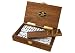 "Cabin Club" Classic Domino Set with Black Walnut Case - Premium Quality 28 Indestructible Double-Six Dominoes