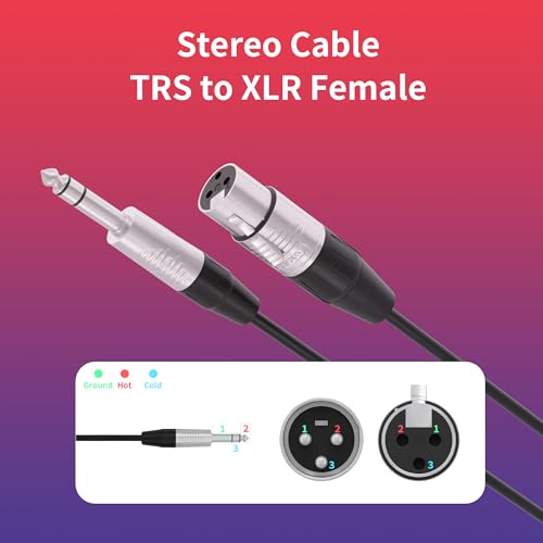 Câble de microphone stéréo PRORECK 4,6 m avec connecteurs Rean robustes