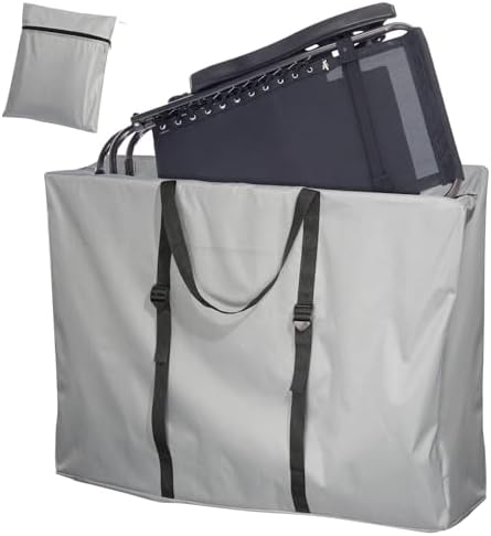 Amazon.com: Large Outside Folding Chair Storage Bag with Zipper and Handles, 600D Folding Chair ...