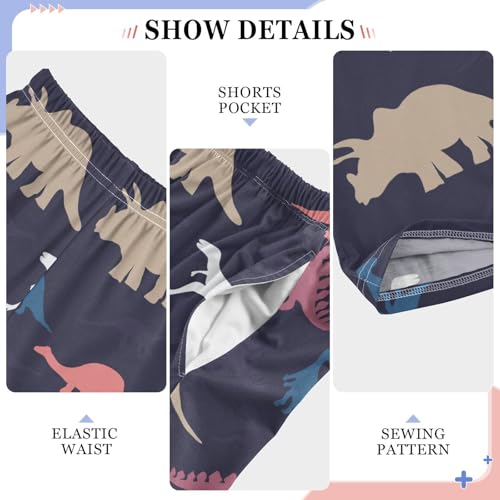 ZZKKO Cute Colorful Dinosaur Boys Pants for Kids Jogger Pants with Pockets S-XL4