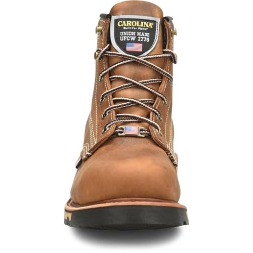 Carolina Ferric Usa 6" Steel Toe Work Boot Men Work Boots Steel Toe Electrical Hazard Slip Resistant Leather Safety4