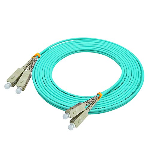 Image of 15Meters 49ft Duplex 50 /125 10G OM3 Multi-Mode Fiber Optic Cable Jumper Optical Patch Cord SC