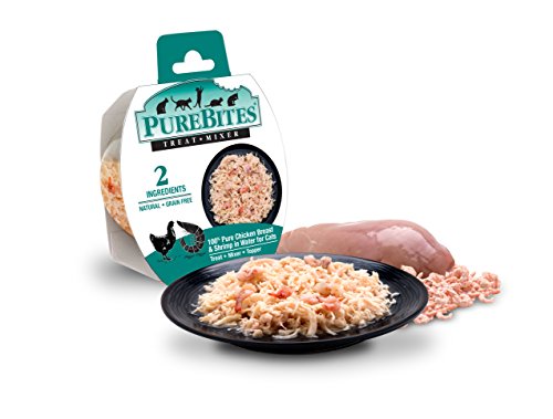 PureBites Mixers Chicken Breast & Wild Ocean Shrimp In Water Pet Food For Cats, 1.76 Oz. / 50 G, Case Of 12 (1PBCW50SRPO12)