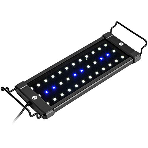 NICREW ClassicLED Aquarium Light, Fish Tank Light with Extendable Brackets, White and Blue