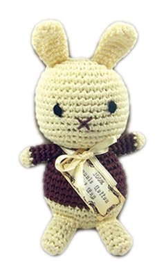 Mirage Pet Products Knit Knacks Foo Foo Bunny Organic Cotton Small Dog Toy