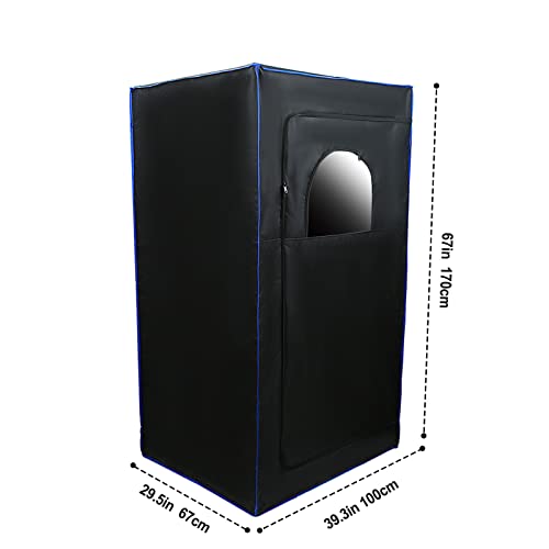 Karpevta Portable Steam Sauna 1000W Full Size Steam Sauna Remote Control Temperature Portable Sauna Tent with Steamer Foldable Chair,Bottom Sweat Pad Portable Full Body Steam Sauna for Home Spa